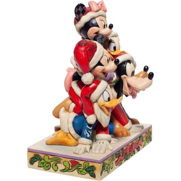Enesco Jim Shore Disney Traditions Christmas Mickey Mouse and Friends Figurine - Picture 2 of 10